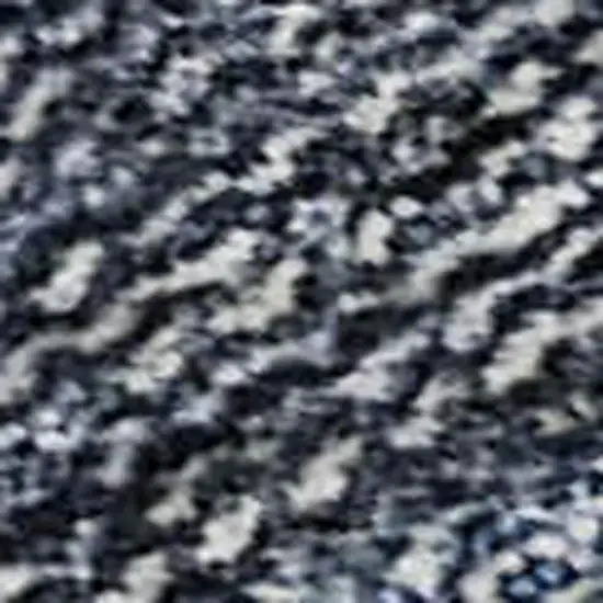 Blue And Charcoal Damask Washable Area Rug With UV Protection Photo 2