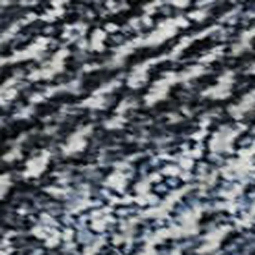 Blue And Charcoal Damask Washable Area Rug With UV Protection Photo 2