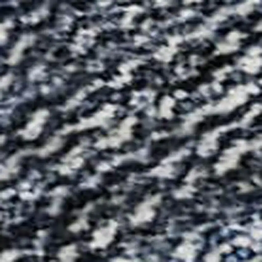 Blue And Charcoal Damask Washable Area Rug With UV Protection Photo 2