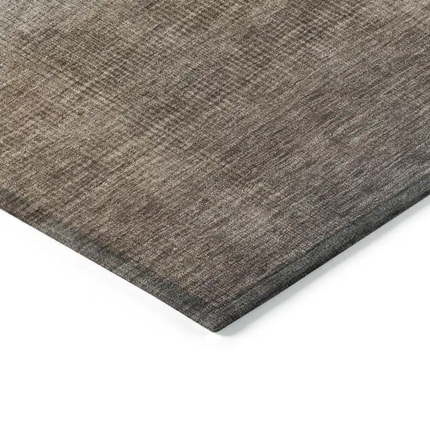 Blue And Copper Abstract Washable Indoor Outdoor Area Rug Photo 5