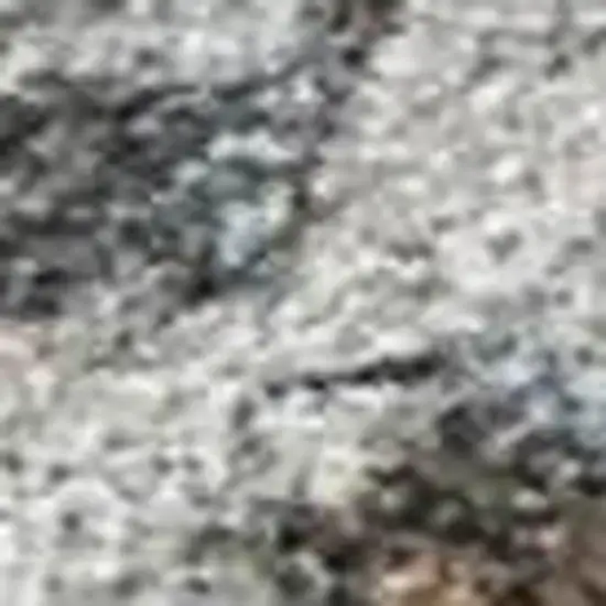 Blue And Copper Abstract Washable Indoor Outdoor Area Rug Photo 2