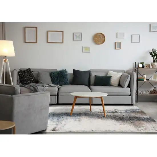 Blue And Cream Area Rug Photo 2