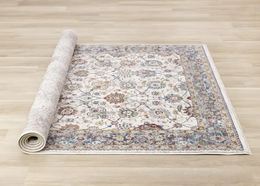 Blue And Cream Area Rug Photo 1