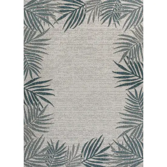 Blue And Cream Floral Indoor Outdoor Area Rug Photo 1