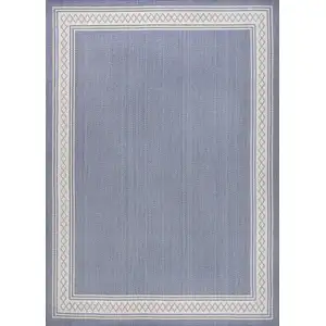 Photo of Blue And Cream Indoor Outdoor Area Rug
