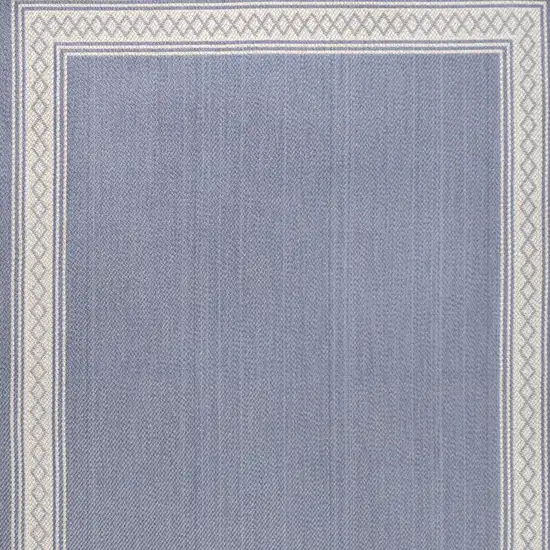 Blue And Cream Indoor Outdoor Area Rug Photo 2