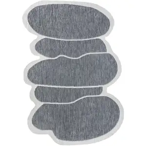 Photo of Blue And Cream Medallion Indoor Outdoor Area Rug