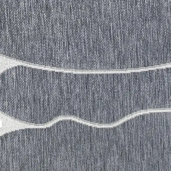 Blue And Cream Medallion Indoor Outdoor Area Rug Photo 2