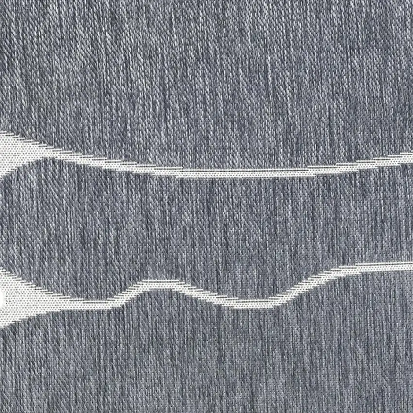 Blue And Cream Medallion Indoor Outdoor Area Rug Photo 2