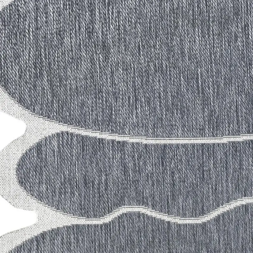 Blue And Cream Medallion Indoor Outdoor Area Rug Photo 2