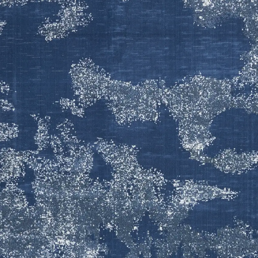 Blue And Dark Blue Abstract Area Rug Photo 9