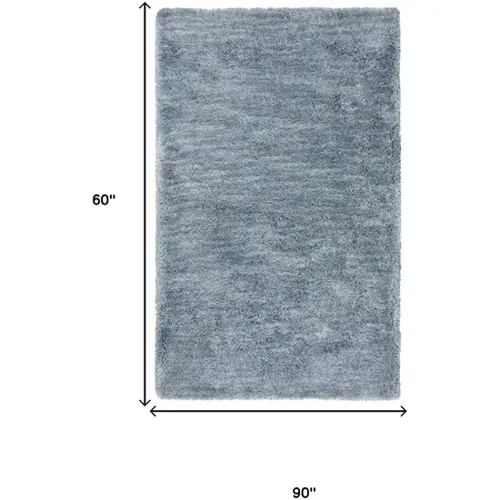 Blue And Dark Blue Hand Tufted Area Rug Photo 6