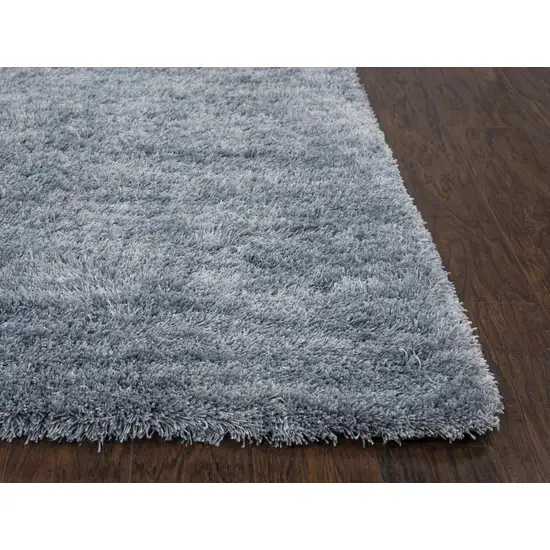 Blue And Dark Blue Hand Tufted Area Rug Photo 2