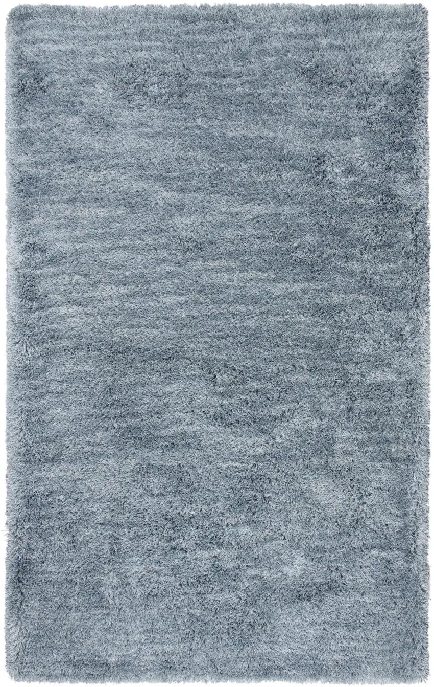 Blue And Dark Blue Hand Tufted Area Rug Photo 1
