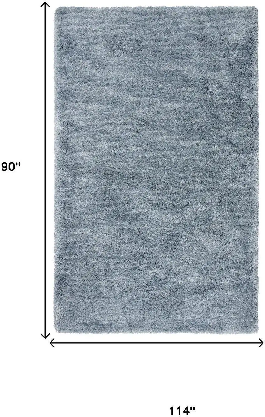 Blue And Dark Blue Hand Tufted Area Rug Photo 6