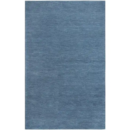 Blue And Dark Blue Wool Hand Tufted Area Rug Photo 1