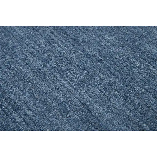 Blue And Dark Blue Wool Hand Tufted Area Rug Photo 4