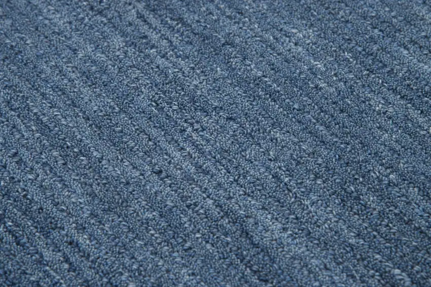 Blue And Dark Blue Wool Hand Tufted Area Rug Photo 4
