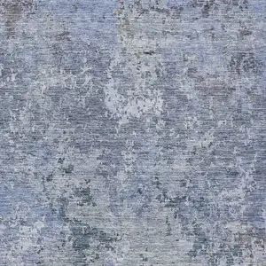 Photo of Blue And Dark Gray Abstract Washable Indoor Outdoor Area Rug