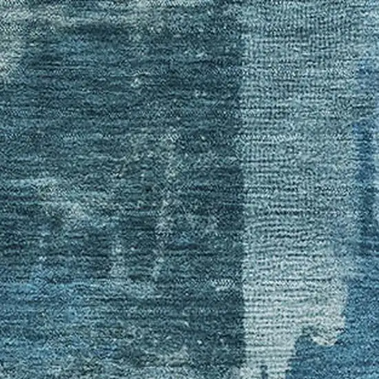 Blue And Denim Blue Abstract Washable Area Rug With UV Protection Photo 3