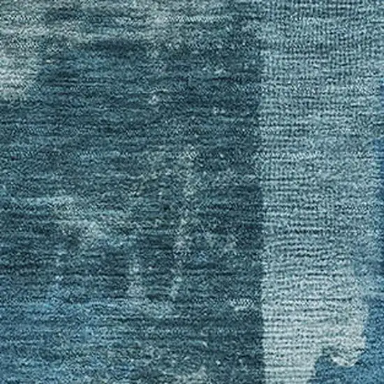 Blue And Denim Blue Abstract Washable Area Rug With UV Protection Photo 3