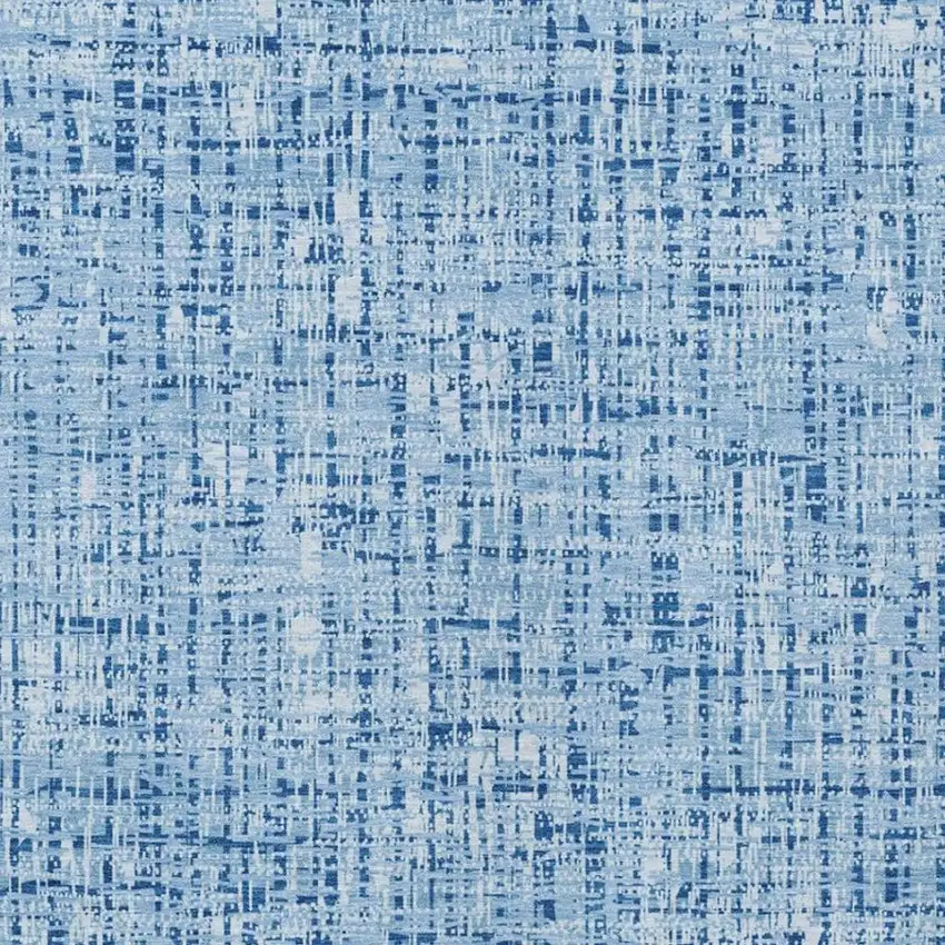 Blue And Denim Blue Abstract Washable Indoor Outdoor Area Rug Photo 3