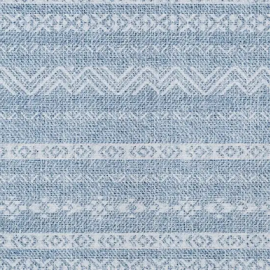 Blue And Denim Blue Southwestern Washable Indoor Outdoor Area Rug Photo 5
