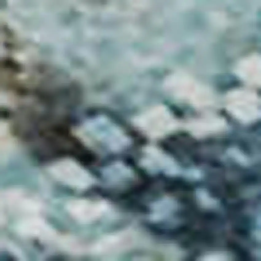 Blue And Gold Abstract Washable Area Rug With UV Protection Photo 4