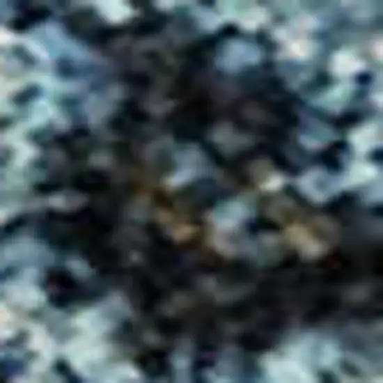 Blue And Gold Floral Washable Area Rug With UV Protection Photo 3