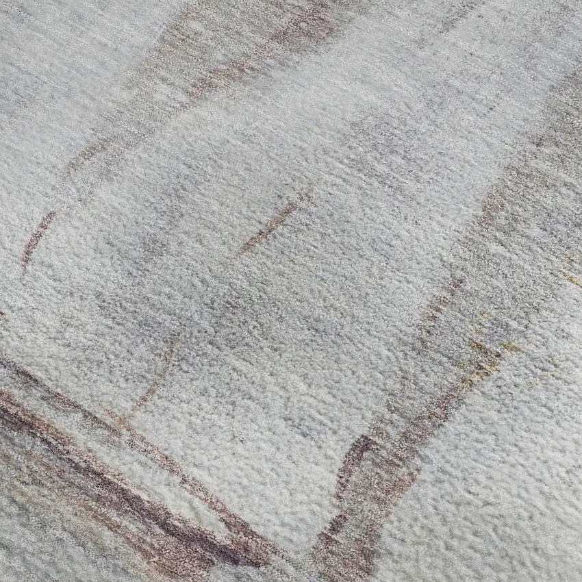 Blue And Gold Nautical Washable Area Rug With UV Protection Photo 4