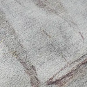 Photo of Blue And Gold Nautical Washable Area Rug With UV Protection