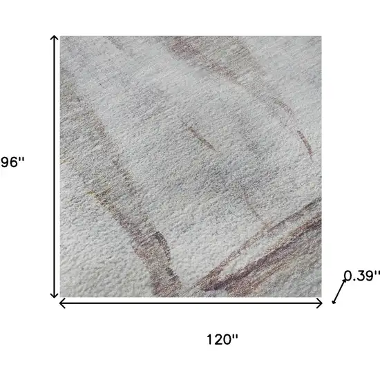 Blue And Gold Nautical Washable Area Rug With UV Protection Photo 8