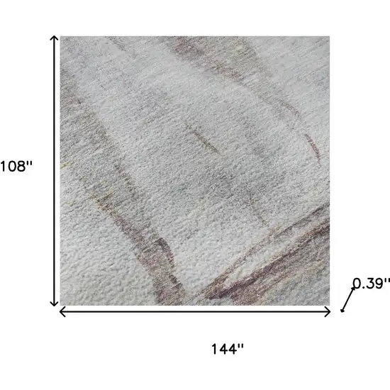 Blue And Gold Nautical Washable Area Rug With UV Protection Photo 9