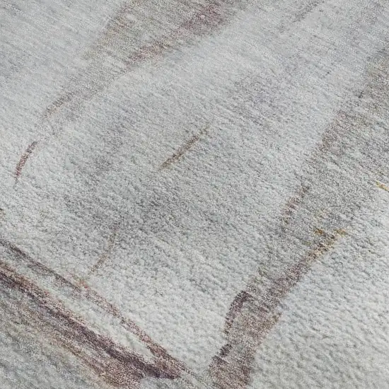 Blue And Gold Nautical Washable Area Rug With UV Protection Photo 4