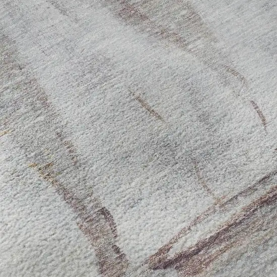 Blue And Gold Nautical Washable Area Rug With UV Protection Photo 1