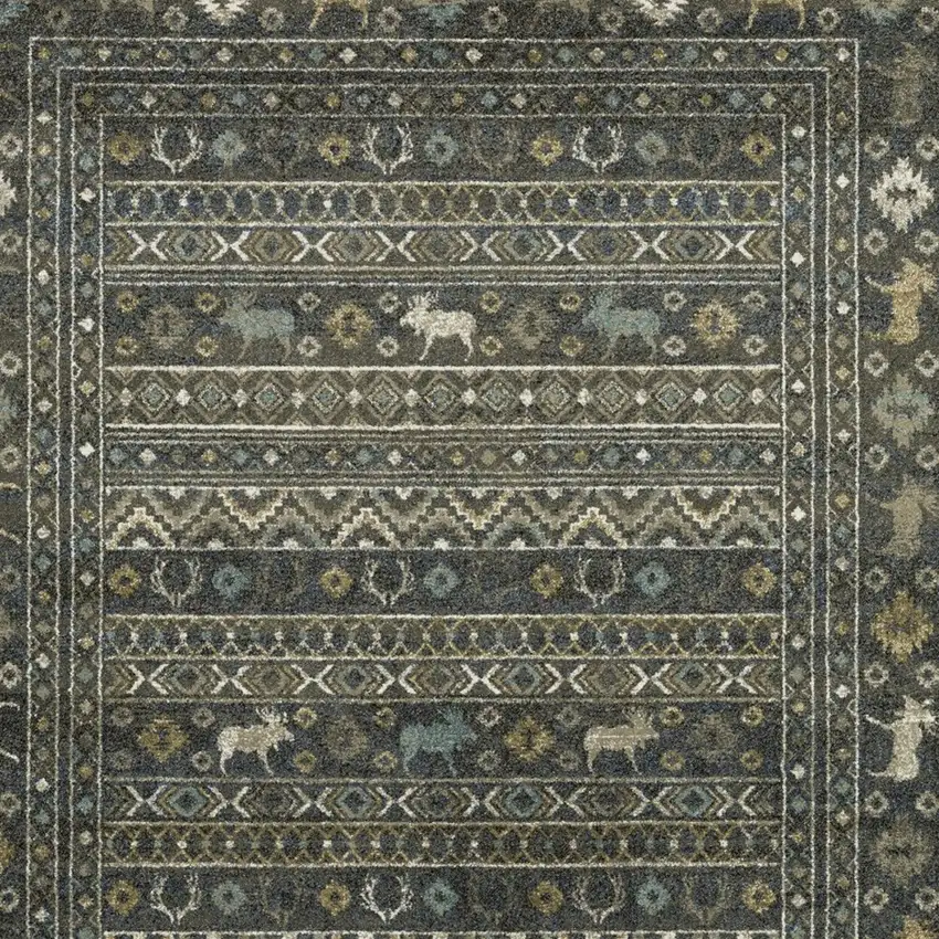 Blue And Gold Southwestern Area Rug Photo 8