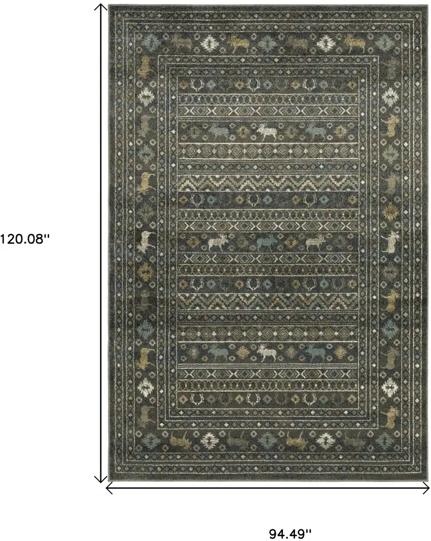Blue And Gold Southwestern Area Rug Photo 3