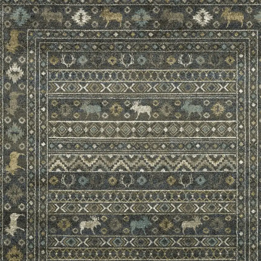 Blue And Gold Southwestern Area Rug Photo 8