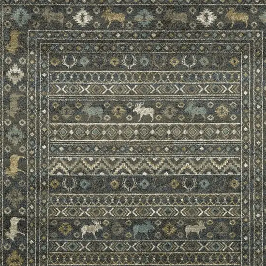 Blue And Gold Southwestern Area Rug Photo 8
