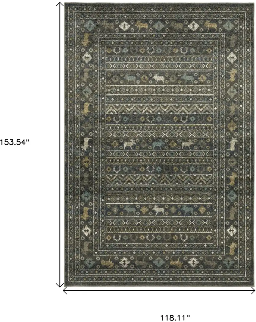 Blue And Gold Southwestern Area Rug Photo 3