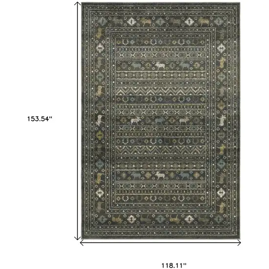 Blue And Gold Southwestern Area Rug Photo 3