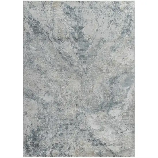 Blue And Gray Abstract Area Rug Photo 2