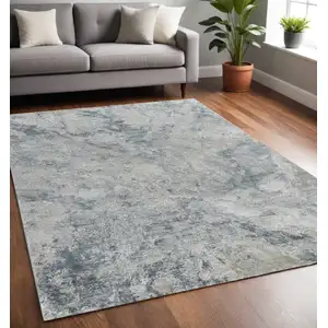 Photo of Blue And Gray Abstract Area Rug