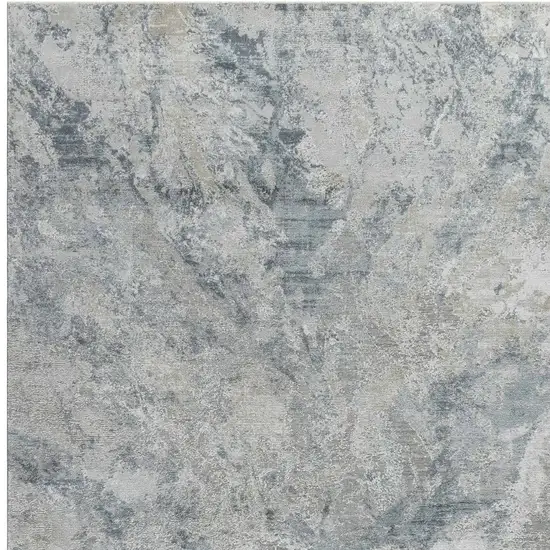 Blue And Gray Abstract Area Rug Photo 5