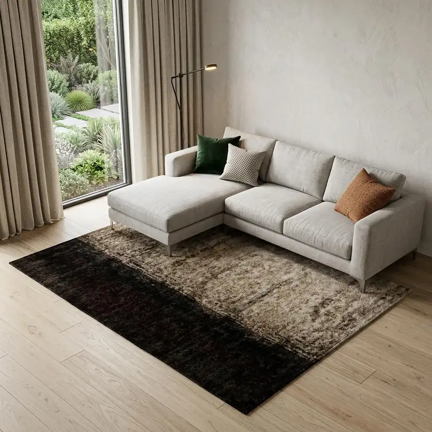 Blue And Gray Abstract Area Rug Photo 1