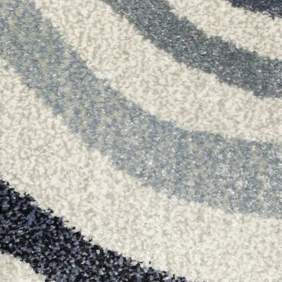 Blue And Gray Abstract Area Rug Photo 9