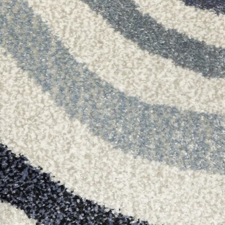 Blue And Gray Abstract Area Rug Photo 9