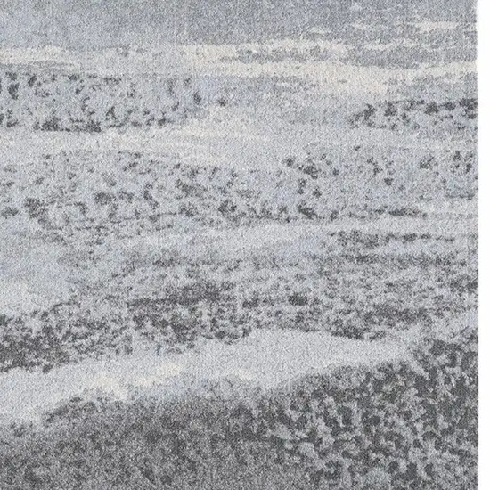 Blue and Gray Abstract Area Rug Photo 4