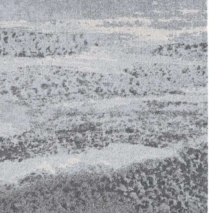 Blue and Gray Abstract Area Rug Photo 4