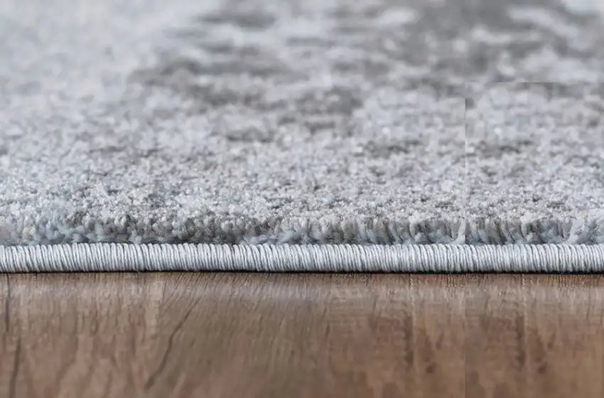 Blue And Gray Abstract Dhurrie Area Rug Photo 8